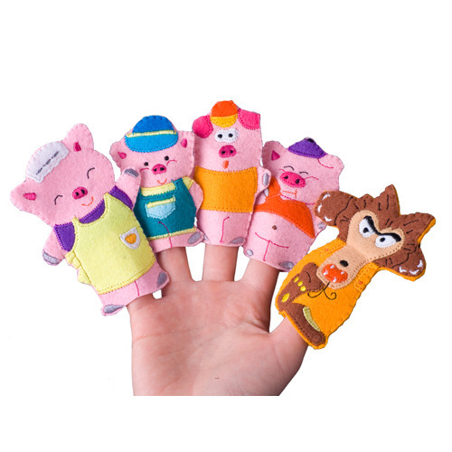 [본사] 매직캐슬 토독 손가락인형 돼지삼형제