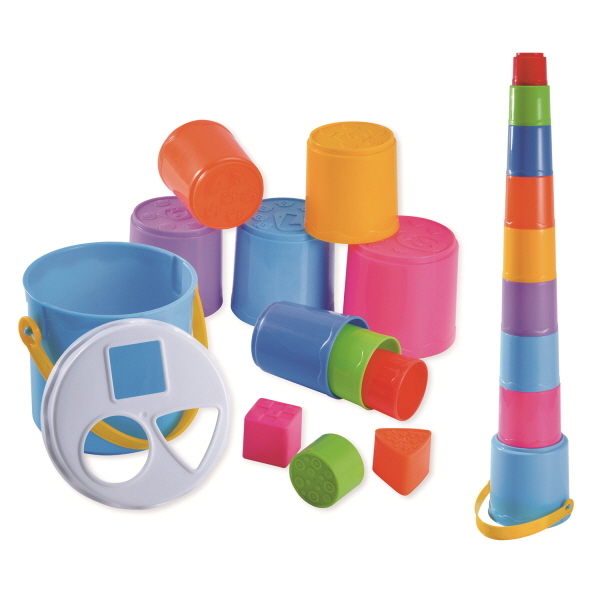 [본사] 매직인펀 모양 끼우기 바스켓과 컵쌓기 세트