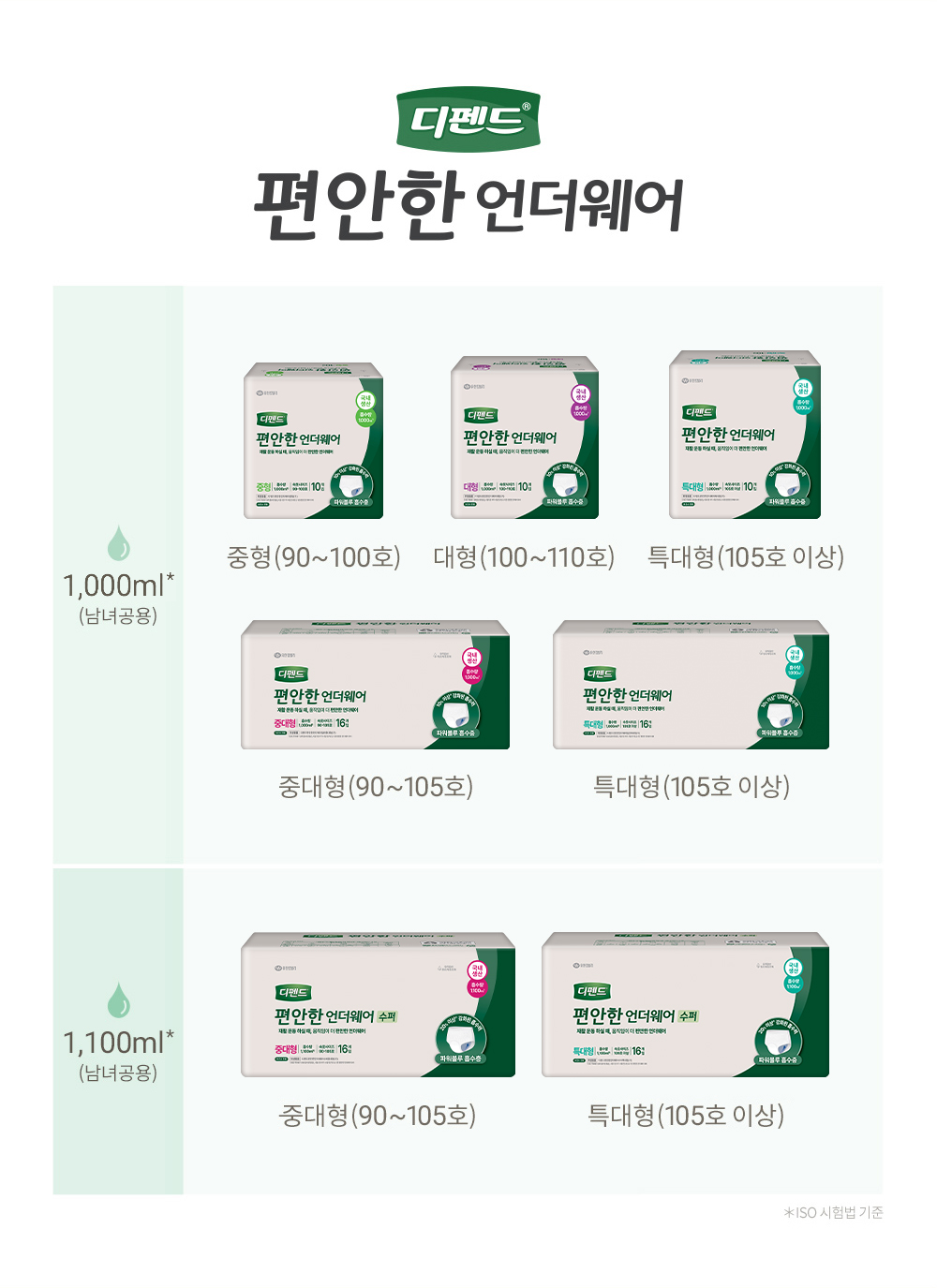 디펜드 편안한 언더웨어 라인업