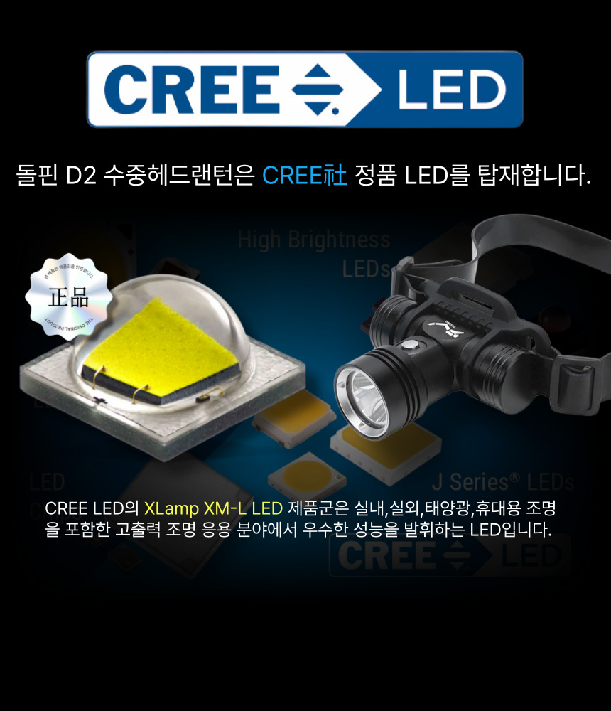 돌핀 D2 1300루멘 수중 헤드랜턴 충전식 LED후레쉬 해루질 낚시 상세 이미지 11