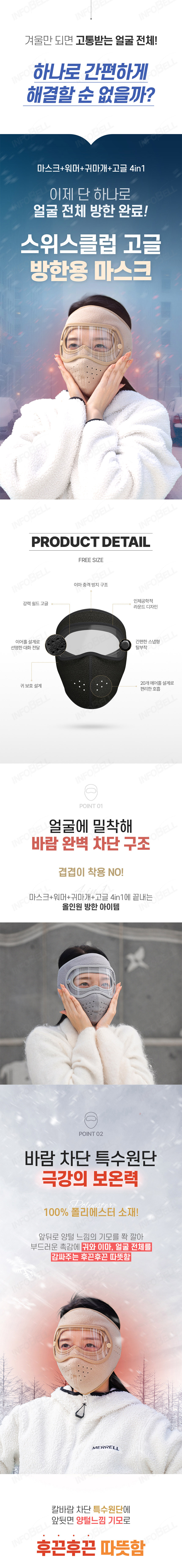 스위스클럽 방한용 고글마스크