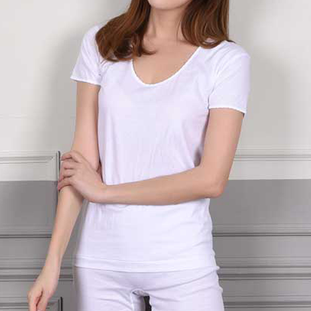 (3매입) TRY 100% 순면 여성 3부 반팔 런닝셔츠 흰색 메리야스 속옷