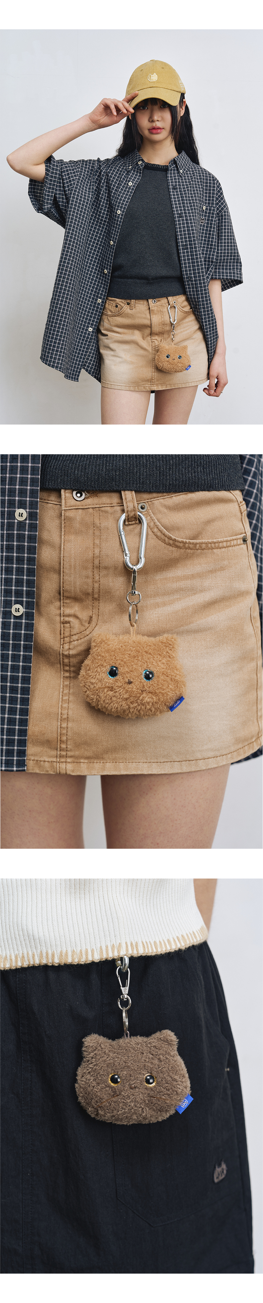 MUSINSA公式 | LMR シャニョン パウチバックルキーホルダー BROWN