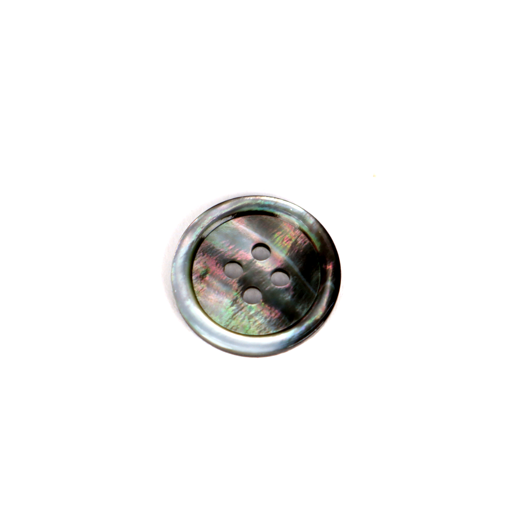 고급 천연 자개단추 4구 블랙 20mm