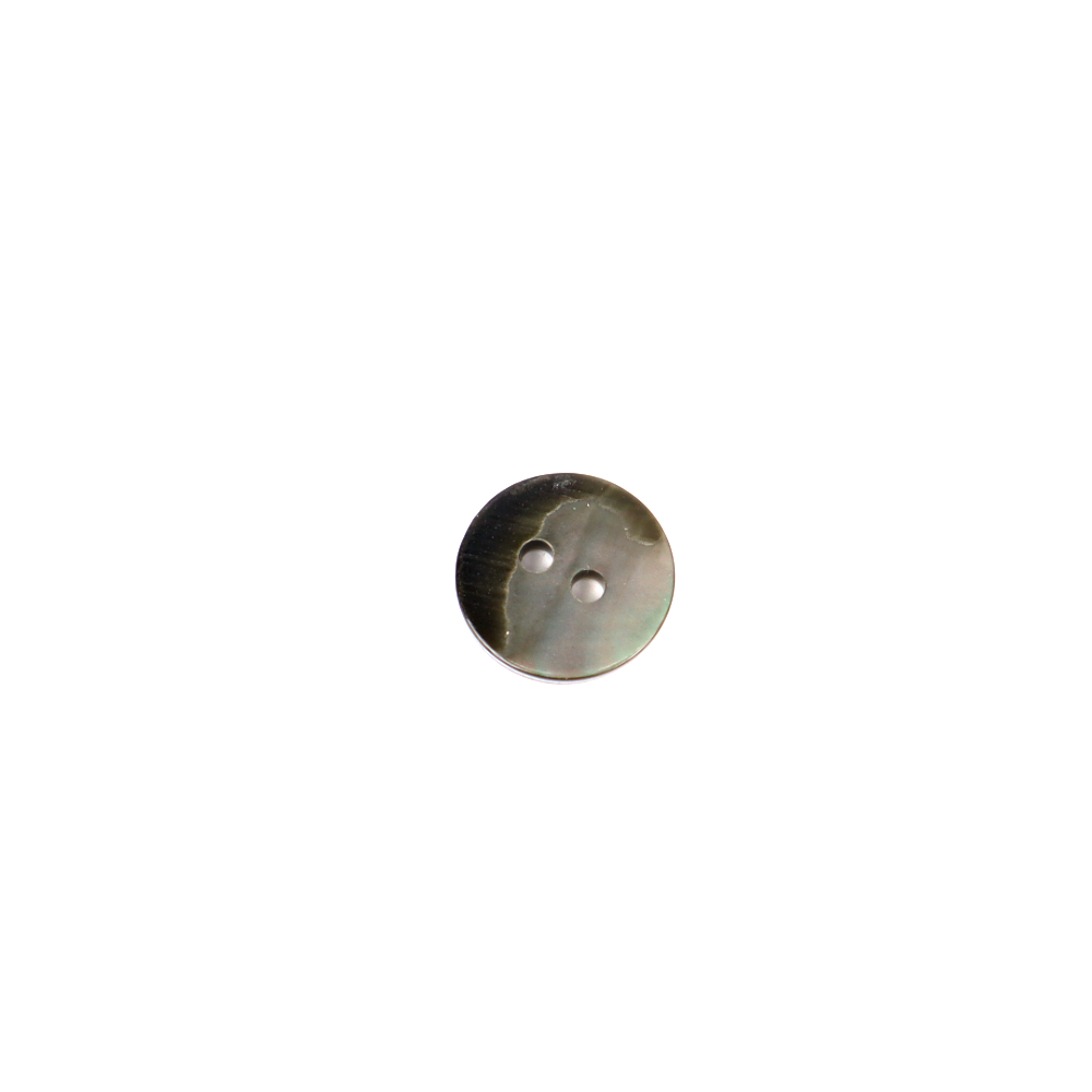 고급 천연 자개단추 2구 블랙 11.5mm