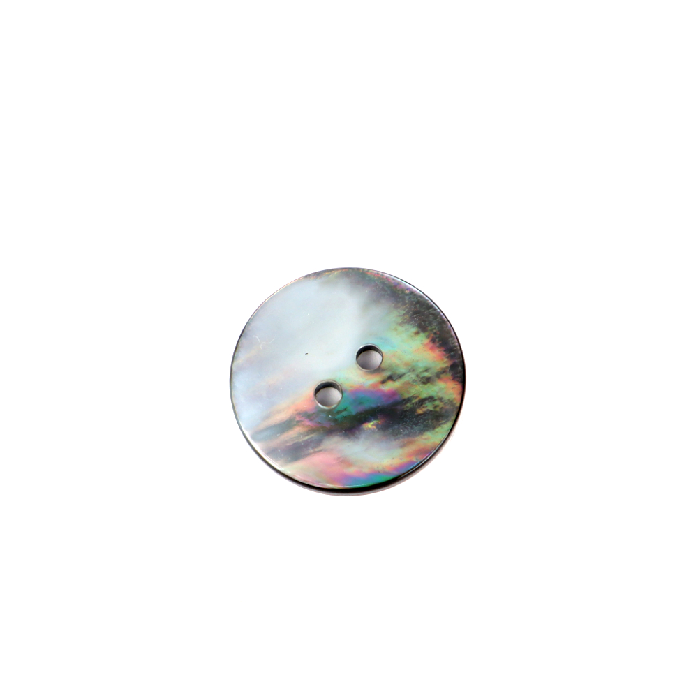 고급 천연 자개단추 2구 블랙 20mm