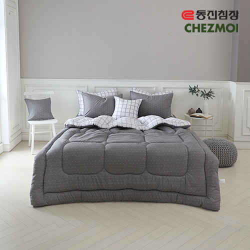 [쉐모아] 콜로뉴 마이크로 차렵이불 3종세트(Q)/차렵이불+패드+베개커버2장 / 백화점입점된 유명브랜드 상품