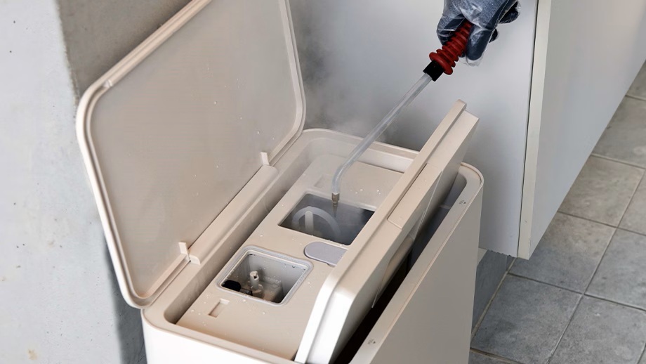 급배수통 스팀 클리닝 예시 이미지