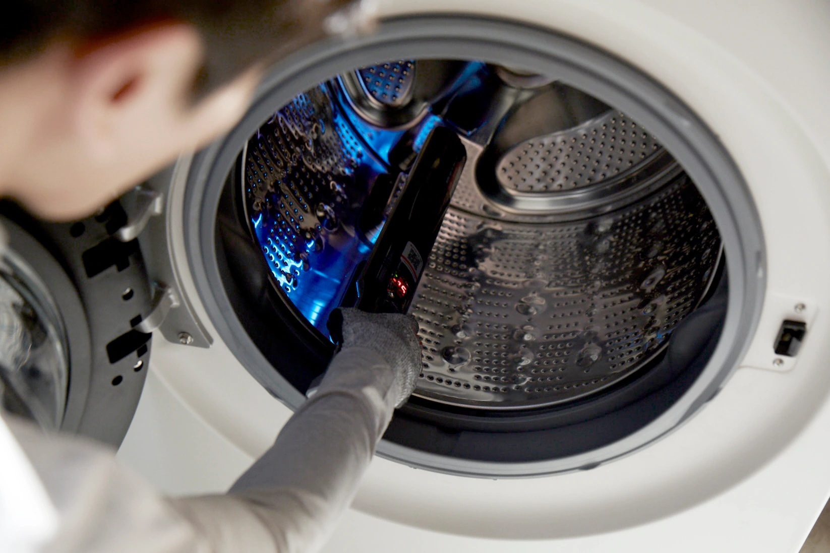 세탁조 스팀 관리 및 UV 자외선 관리 예시 이미지