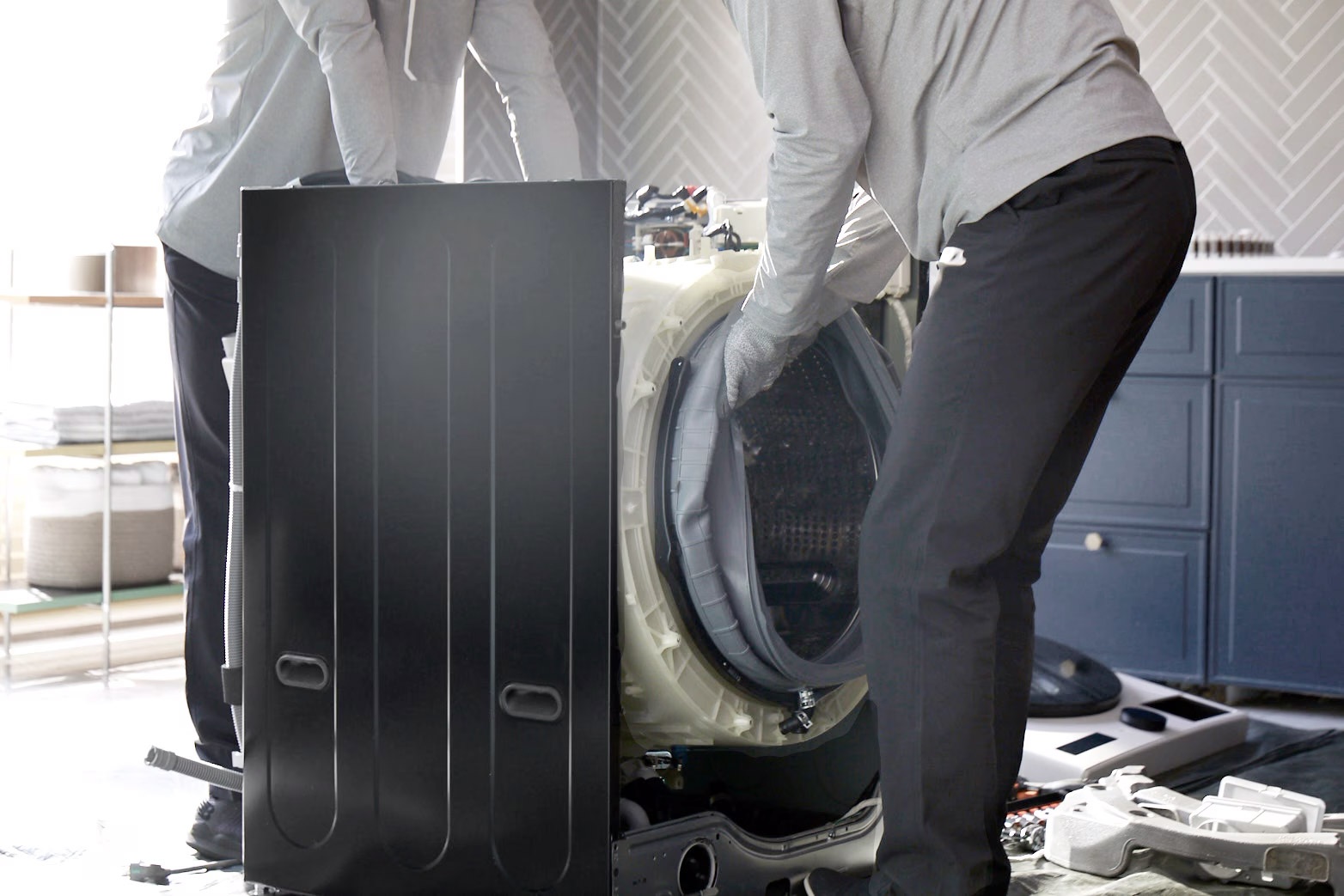 고무패킹 교체 예시 이미지