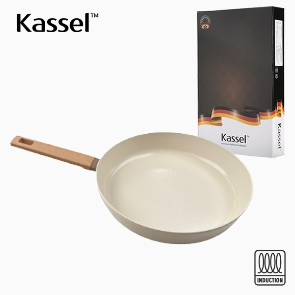 [Kassel]  카셀 인덕션  스톤 크림 세라믹 코팅 후라이팬 28cm