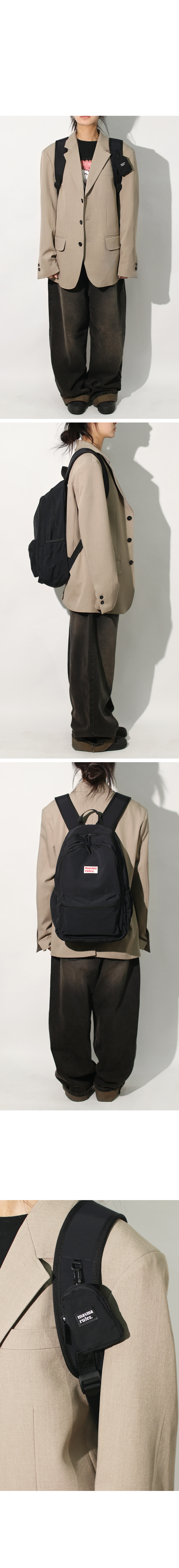 Layered backpack _ black 68,850원 - 마스마룰즈 패션잡화, 여성가방, 백팩, 패브릭 바보사랑 Layered backpack _ black 68,850원 - 마스마룰즈 패션잡화, 여성가방, 백팩, 패브릭 바보사랑