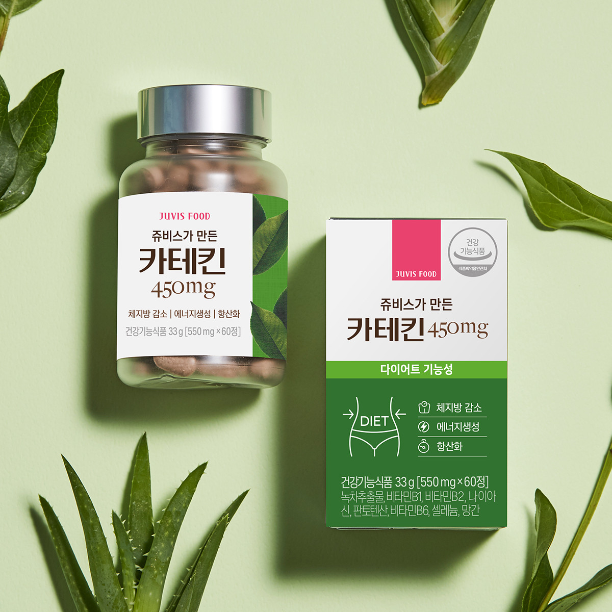 쥬비스 카테킨(초록) 33g (550mg * 60정)