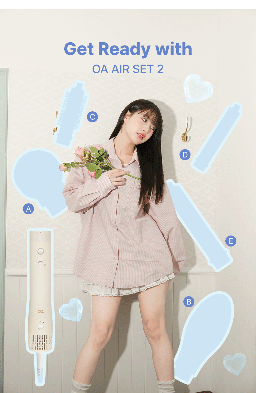 오아 에어셋 헤어스타일러 멀티 에어브러쉬 4in1 드라이기 업그레이드 2 출시 상세 이미지 18