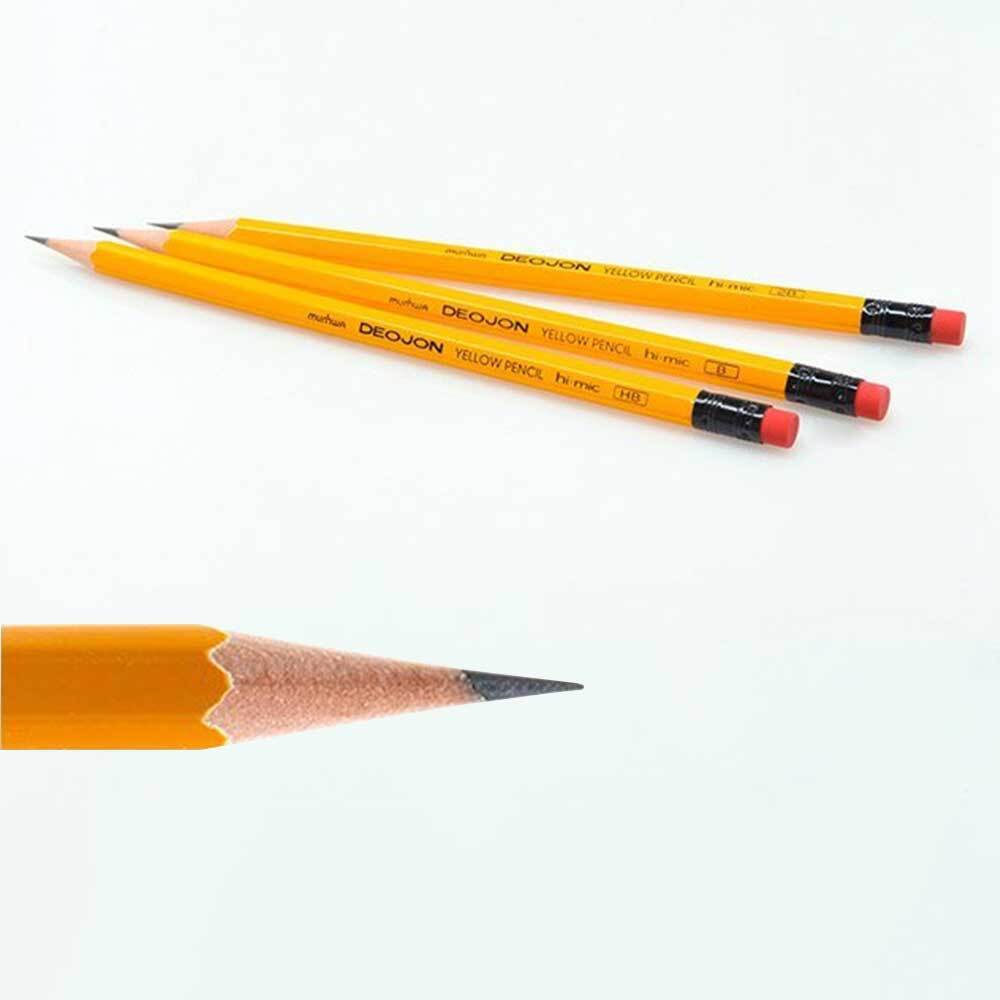 지우개달린연필 2B/B/HB 12개입 지우개 연필