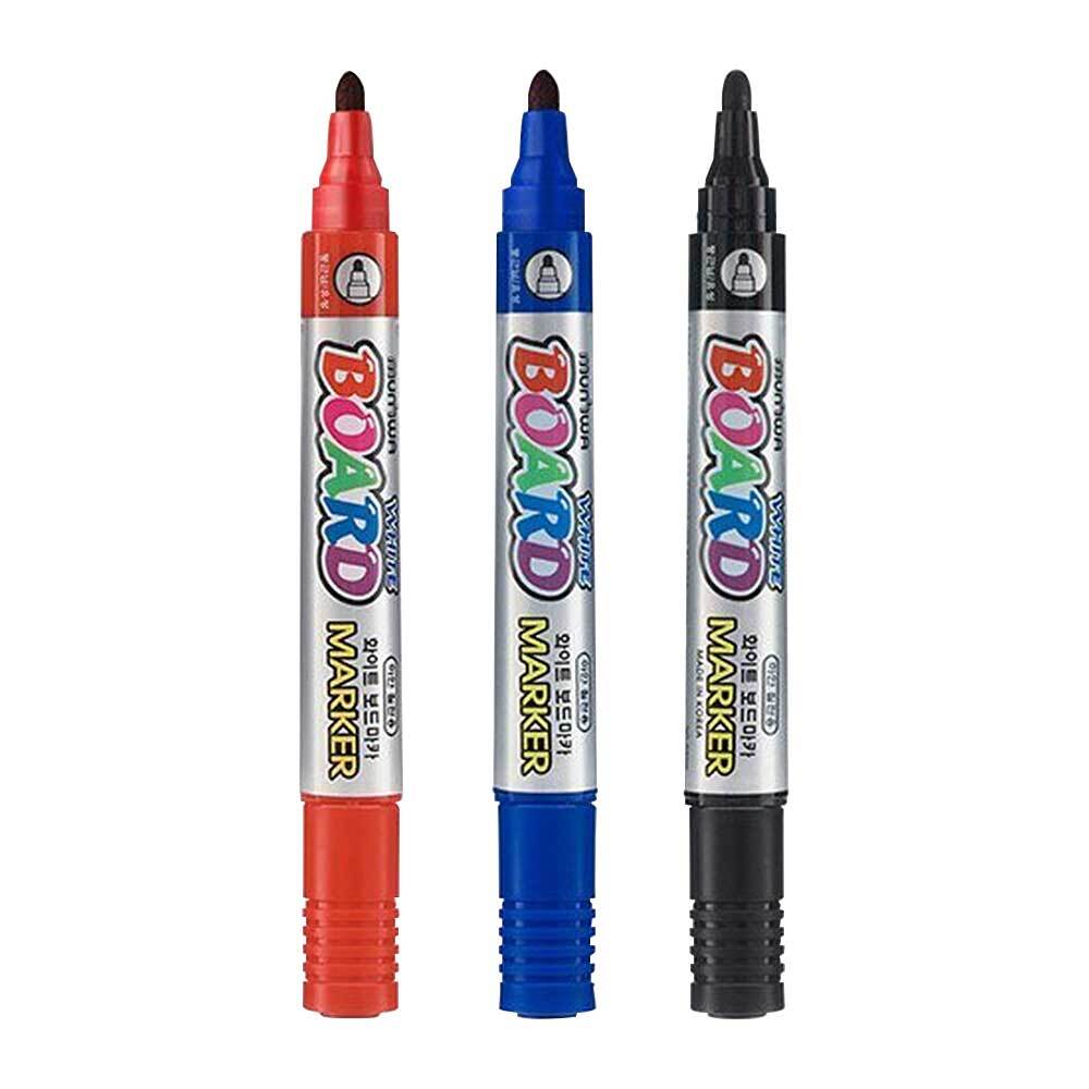 보드마카 4개입 빨강/파랑/검정 2.5mm 화이트보드펜
