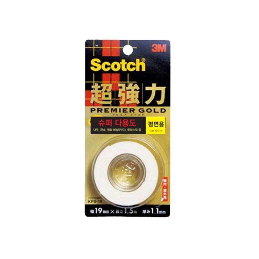 3M 초강력 양면테이프 19mm 평면용 나무 합판 붙이기 플라스틱 거울 유리 액자 부착 고정