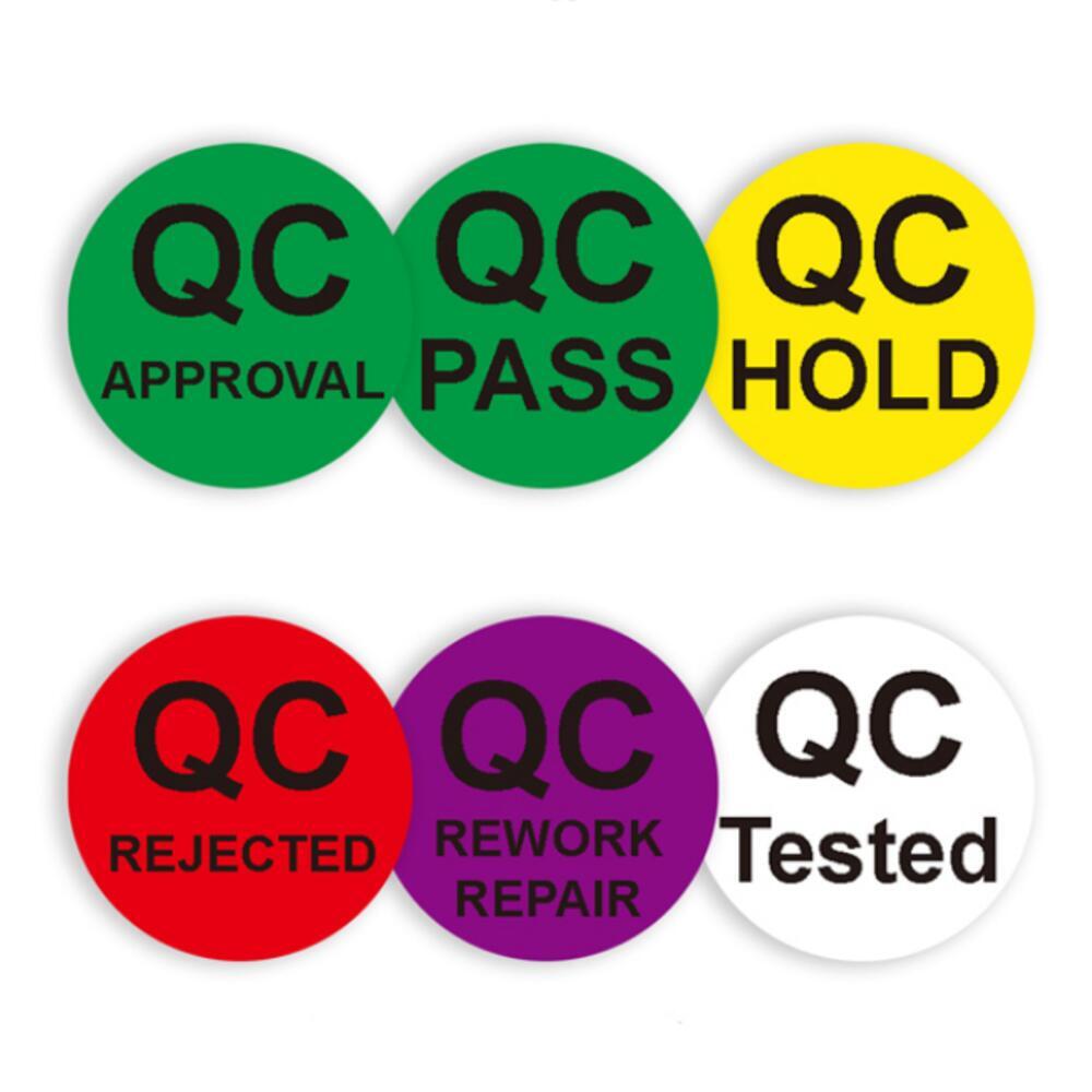 QC 스티커 품질관리 검수완료 품질검사 큐씨 적합 부적합 스티커
