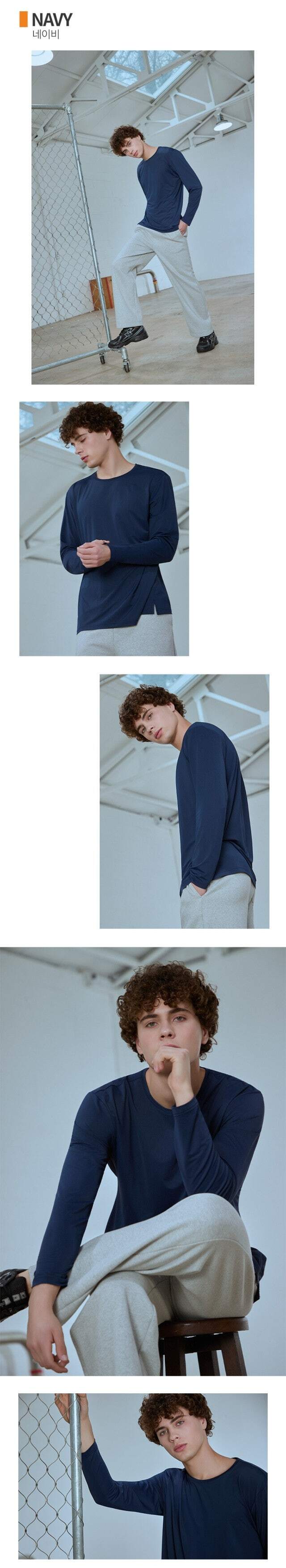 르까프 심플 롱슬리브 티셔츠 4종 세트 (블랙+그린+네이비+그레이)