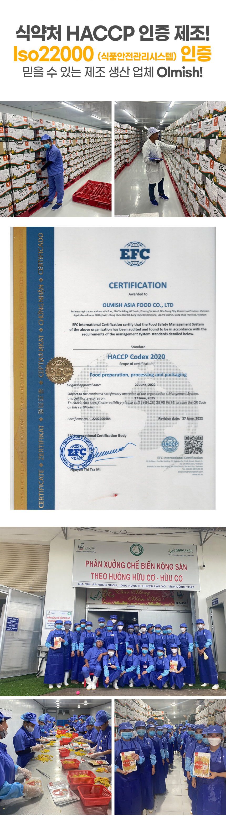 베트남 최상급 무색소 반건조 조은 95% 건망고 말랭이 80g	