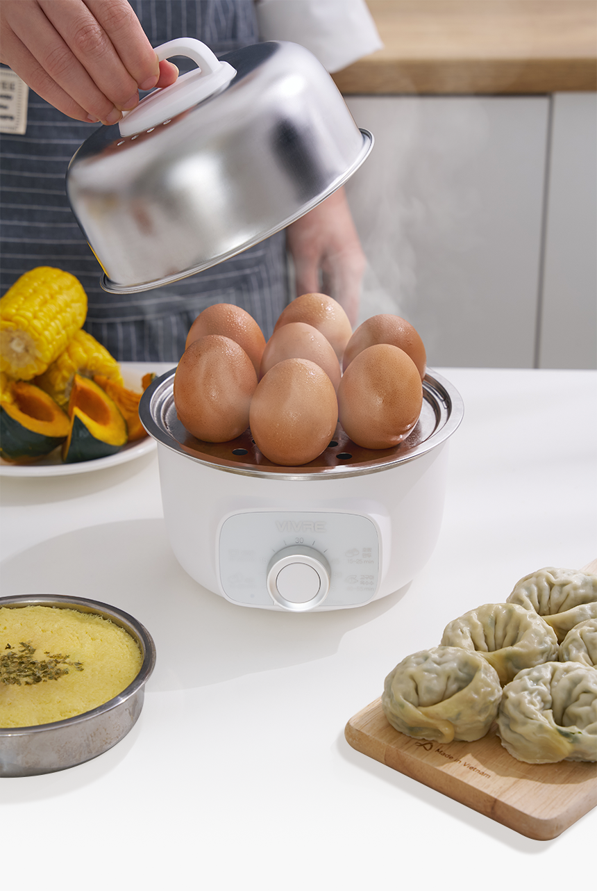 비브르 2단 올스텐 계란찜기 자동타이머 다용도 스팀 VST600