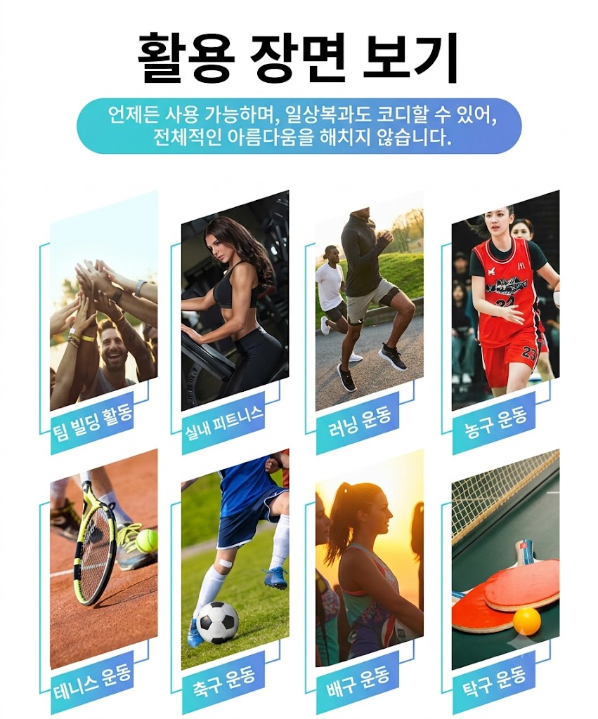 스포츠 3단 손목 보호대 아대 8가지 색상