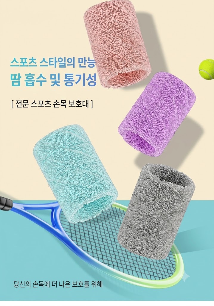 스포츠 3단 손목 보호대 아대 8가지 색상