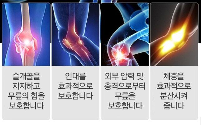 초강력 벨크로 2단 무릎보호대