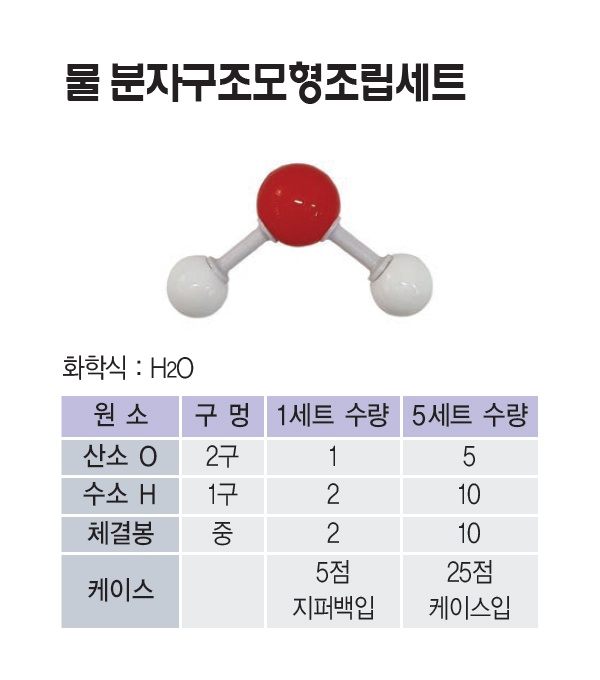 물 분자구조모형 조립세트(1세트) 교구-14028