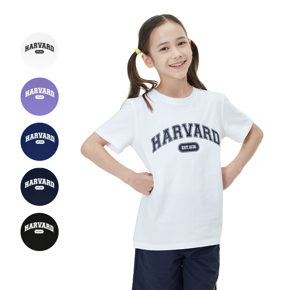 캐리마켓 -  하버드키즈 5color 아치 로고 티셔츠 H22BTS-01
