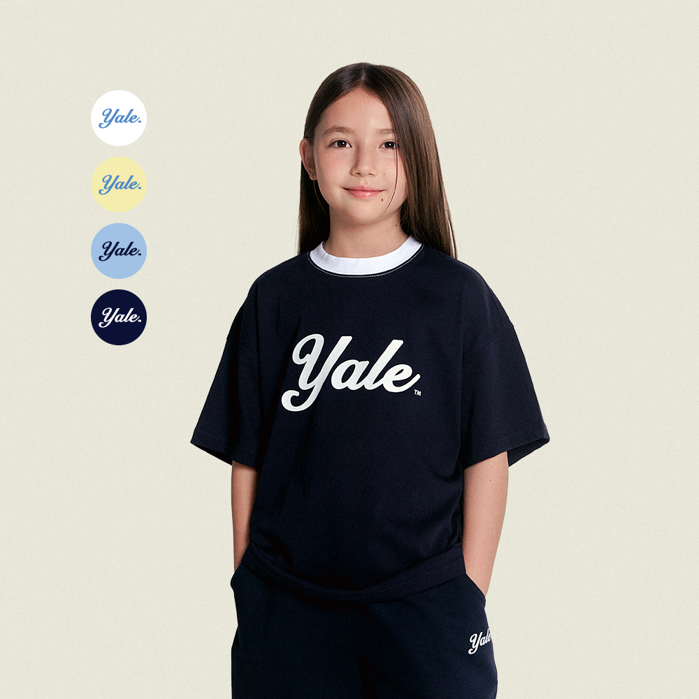 캐리마켓 -  [예일키즈]  4color 세리프 에센셜 티셔츠 YMTS-33123
