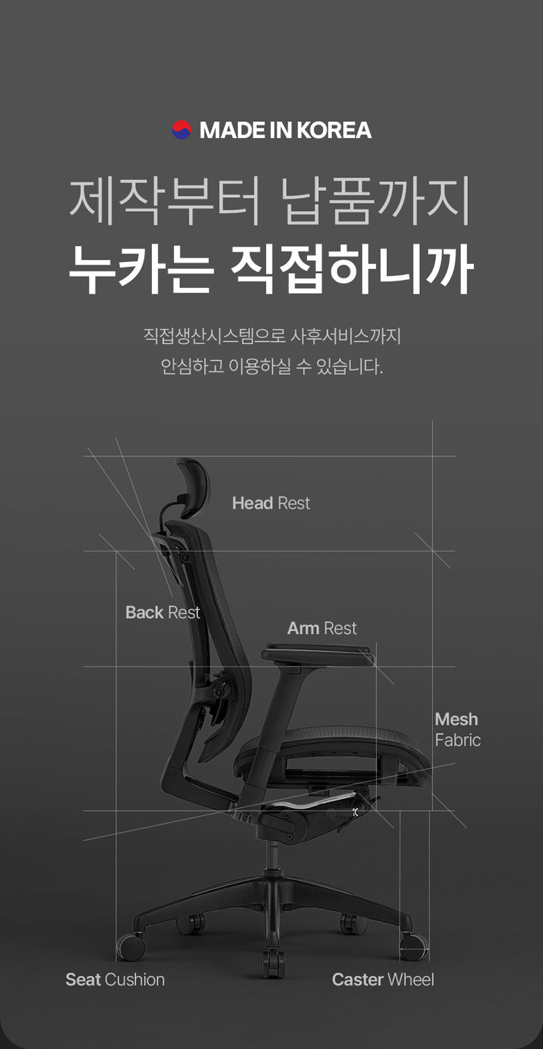 누카 에르고체어 컴퓨터 사무용 사무실 책상 게이밍 학생 메쉬의자 E60