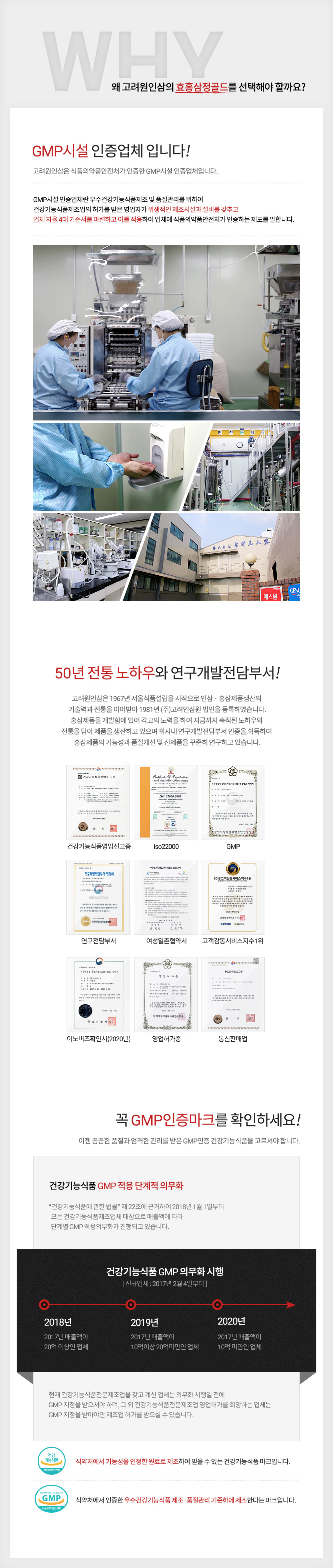 진세노사이드 홍삼정 포인트인 Rg1 Rb1 Rg3 합 7mg/g 이상 고함량 정보를 보여주는 성분 강조 이미지