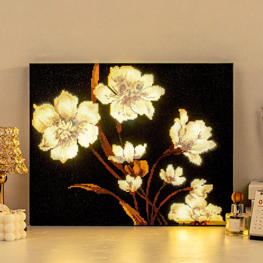 아트조이 DIY LED 보석십자수 (캔버스형) 황금꽃 40x50cm