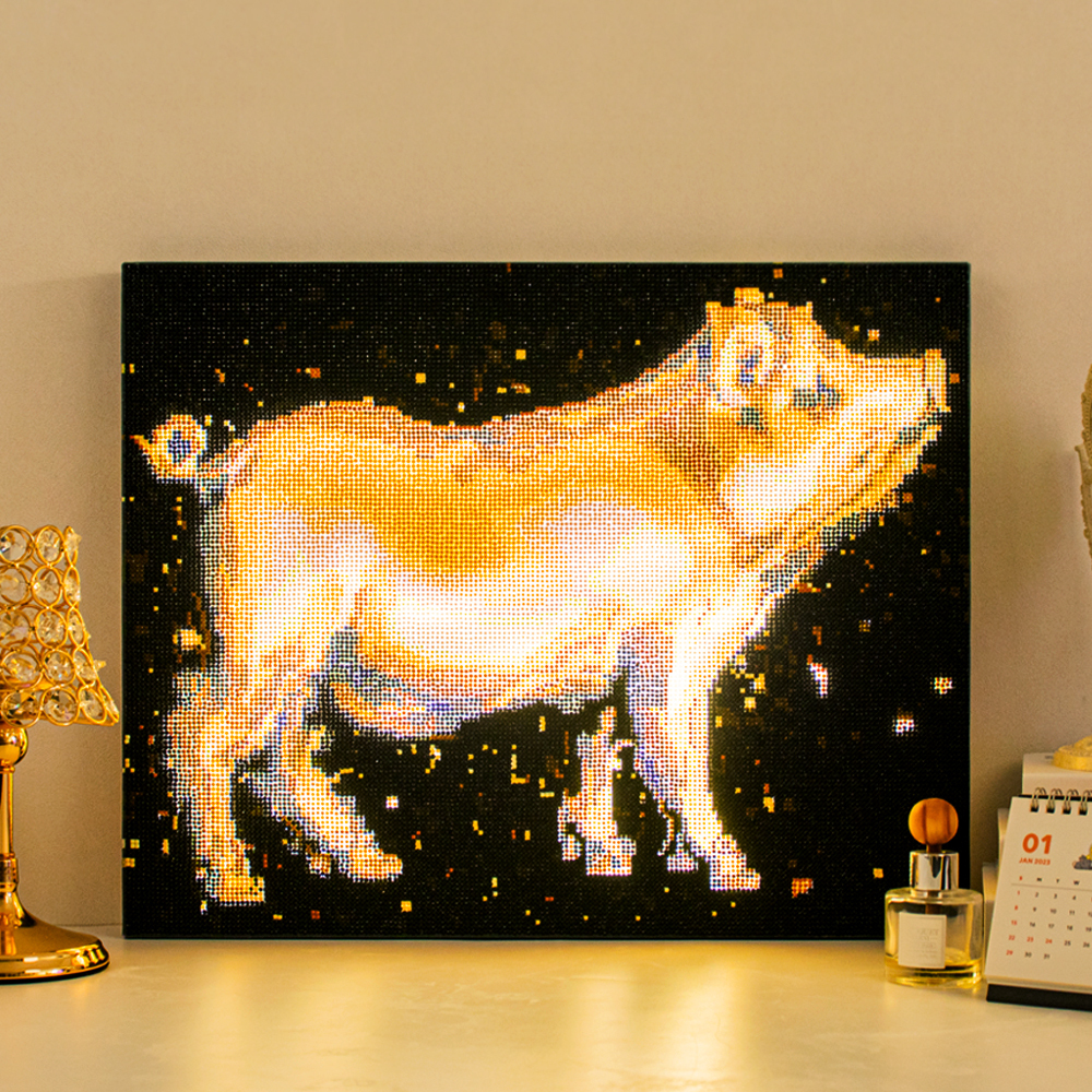 아트조이 DIY LED 보석십자수 (캔버스형) 황금돼지 40x50cm