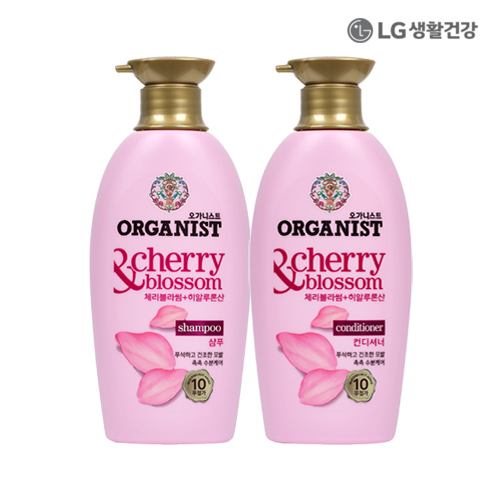 LG생활건강 오가니스트 체리블라썸 샴푸500ml + 컨디셔너 500ml