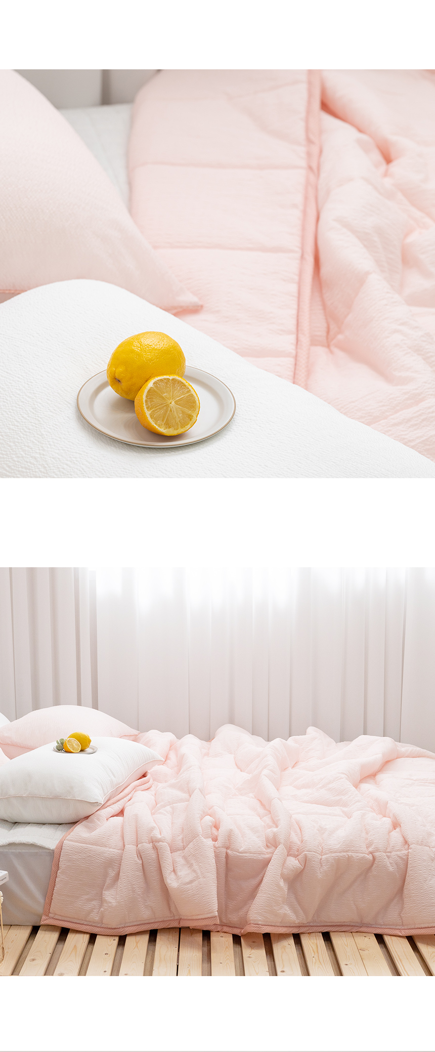 리빙홈 스노우 시어서커 리플 차렵이불 SS 여름이불