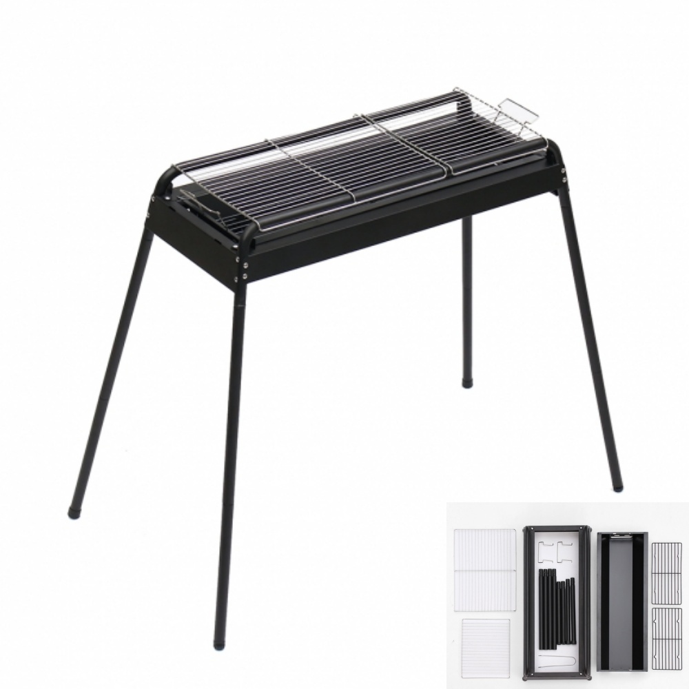 템팜 높이조절 바비큐 그릴 77x32x82 스텐석쇠 바베큐불판 숯불화로
