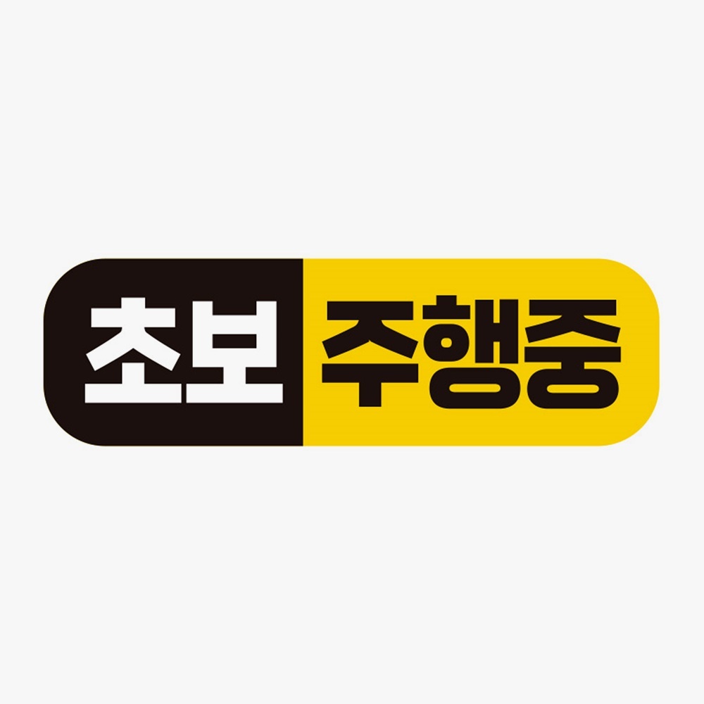 초보주행중 고휘도반사 자석 자동차스티커