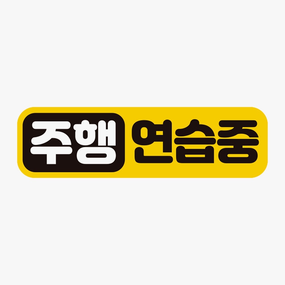 주행연습중 고휘도반사 자석 자동차스티커