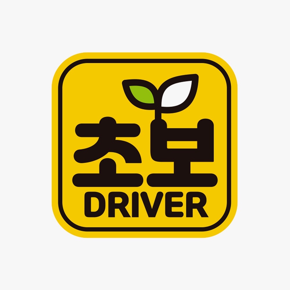 초보 DRIVER1 고휘도반사 자석 자동차스티커