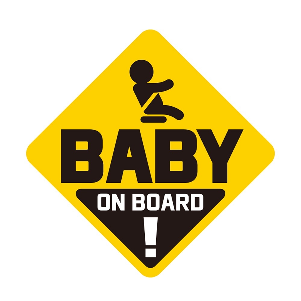 BABY ON BOARD1 반사 자석 자동차스티커 19x19cm