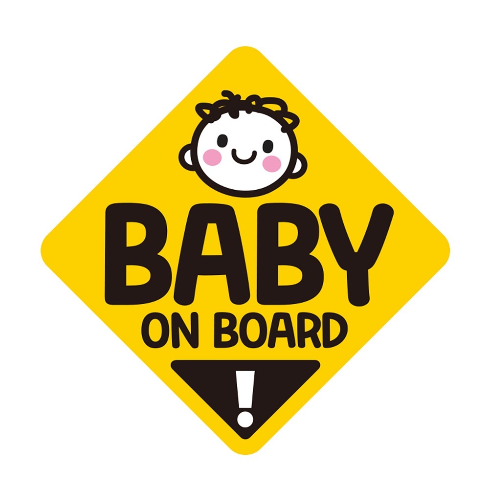 BABY ON BOARD3 반사 자석 자동차스티커 19x19cm