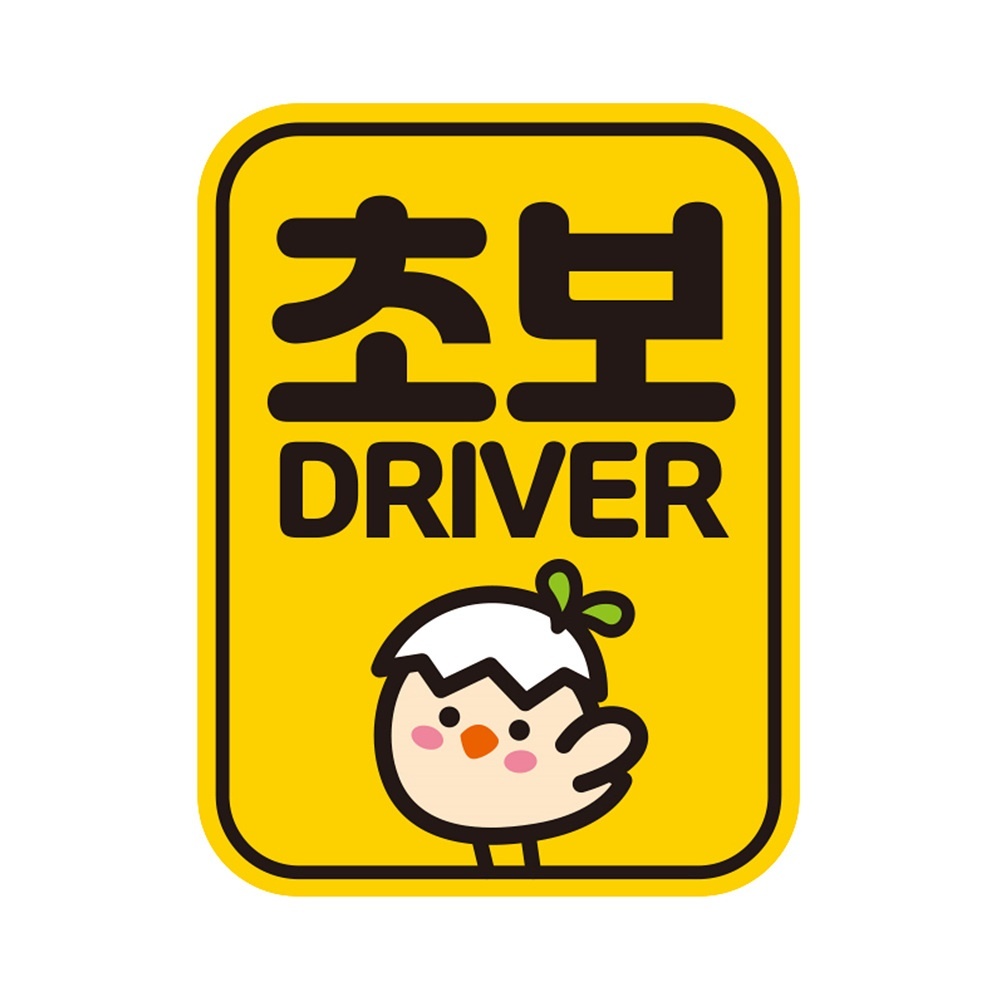 초보 DRIVER2 반사 자석 자동차스티커 11x14.5cm