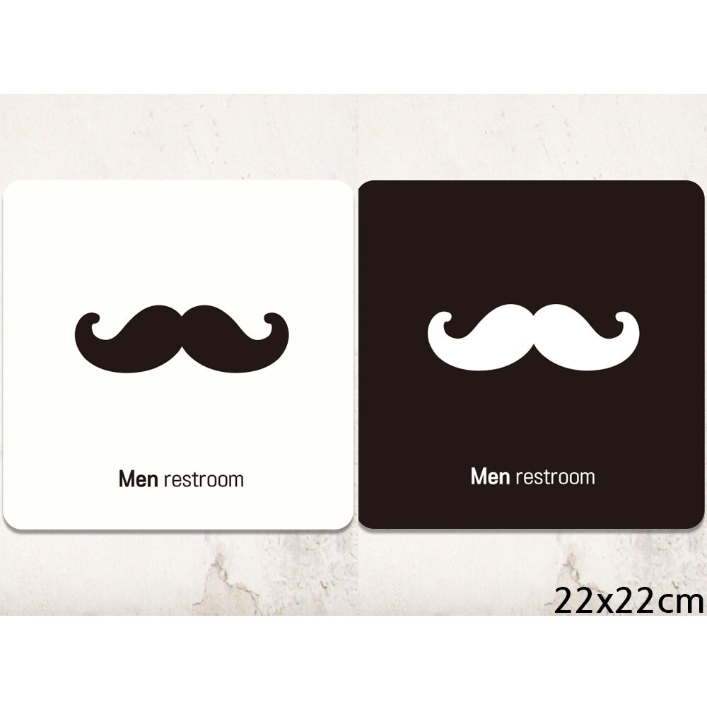 Men restroom1 부착형 정사각안내판 22x22cm