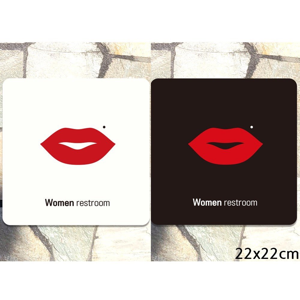 Women restroom1 부착형 정사각안내판 22x22cm