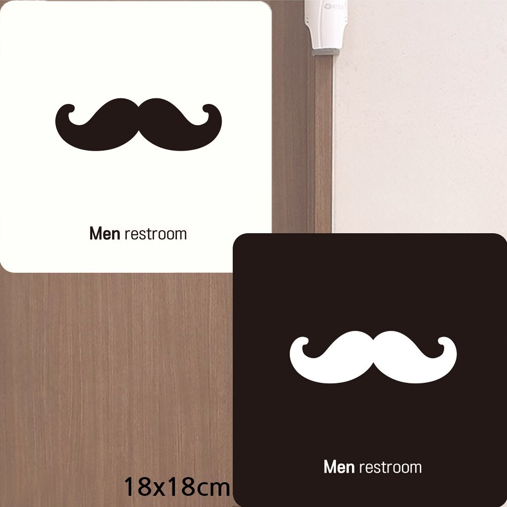 Men restroom1 부착형 정사각안내판 18x18cm