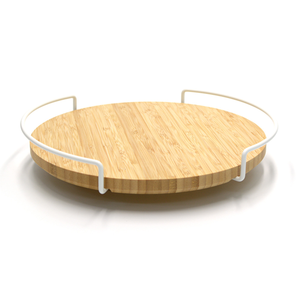 [이케아] APTITLIG 압티틀리그 주방 회전트레이 28cm 대나무 원형 양념통 식탁 턴테이블 정리용품