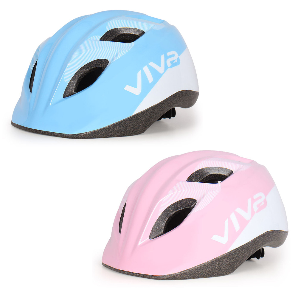 비바 솔리드 자전거 아동헬멧 핑크 블루
