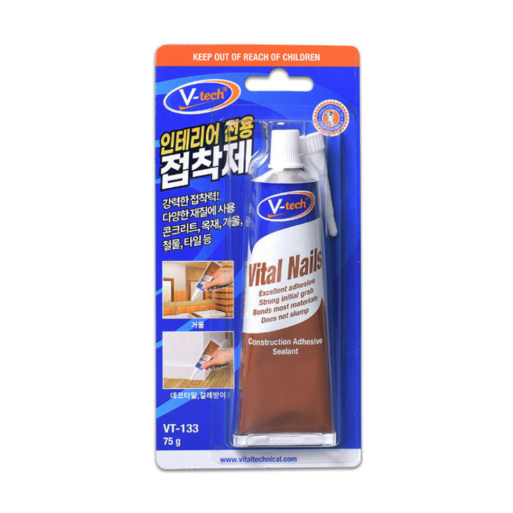 브이텍 VT-133 실내외 인테리어용 접착제 75g